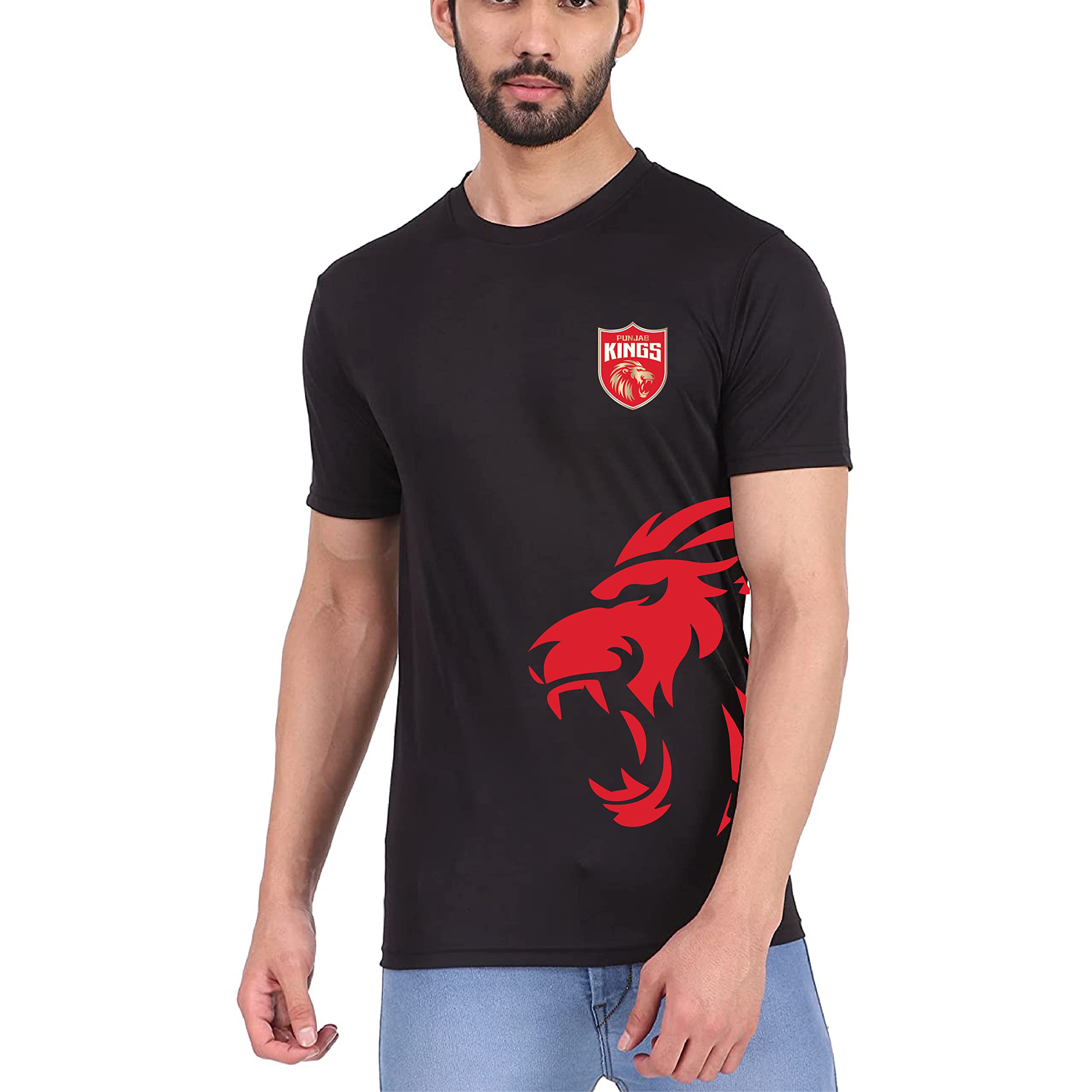 Punjab Cricket team Fans Adult Round Neck Tshirt for men