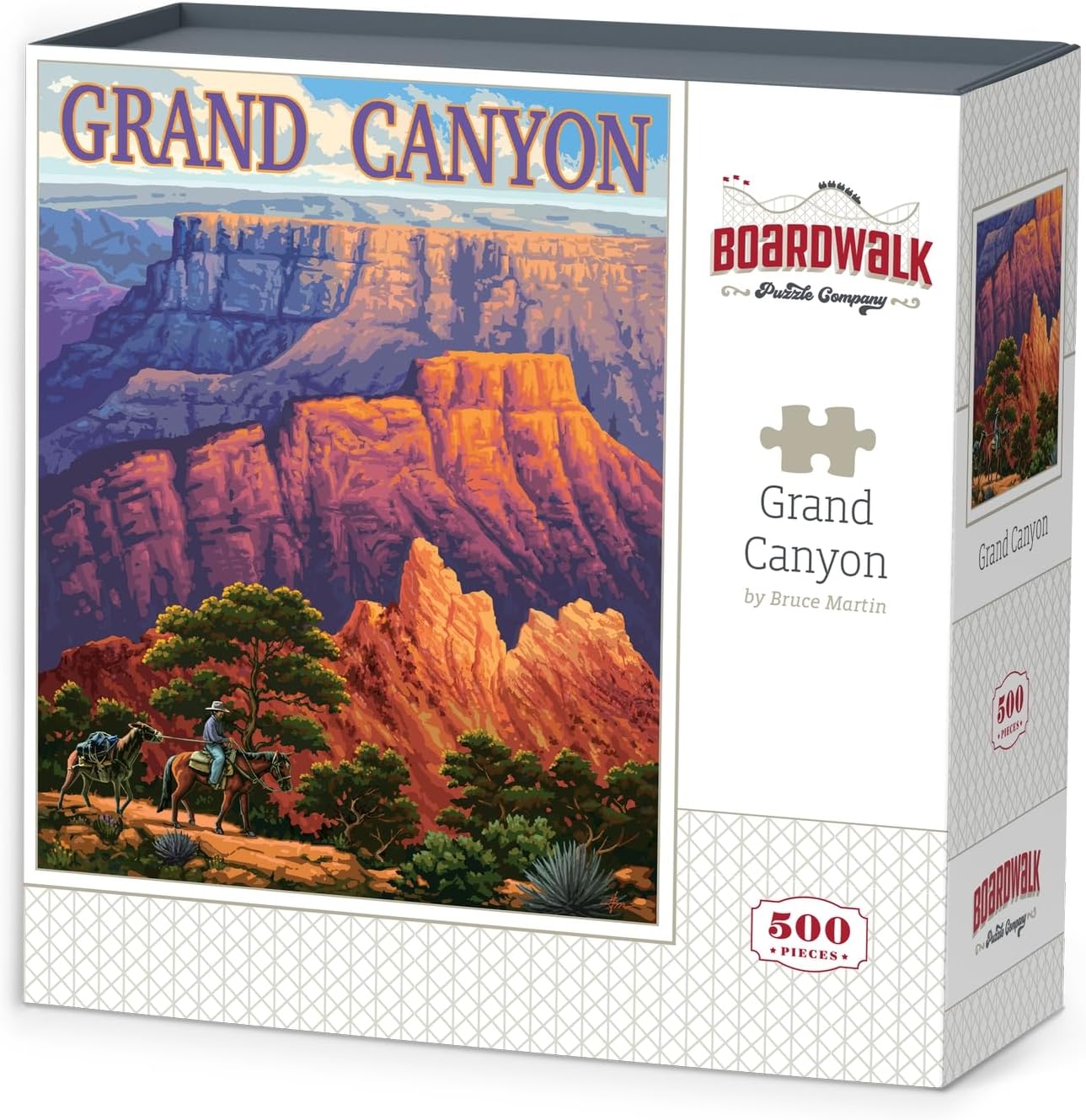 Boardwalk Puzzles Grand Canyon, 500 Piece Jigsaw Puzzle for Adults, Made in USA