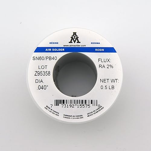Miniatura 5 de Soldadura 60-40 de estaño plomo núcleo de colofonia alambre de soldadura para soldadura eléctrica 0.032 pulgadas, 1 libra (0.031 in  16.01 oz)