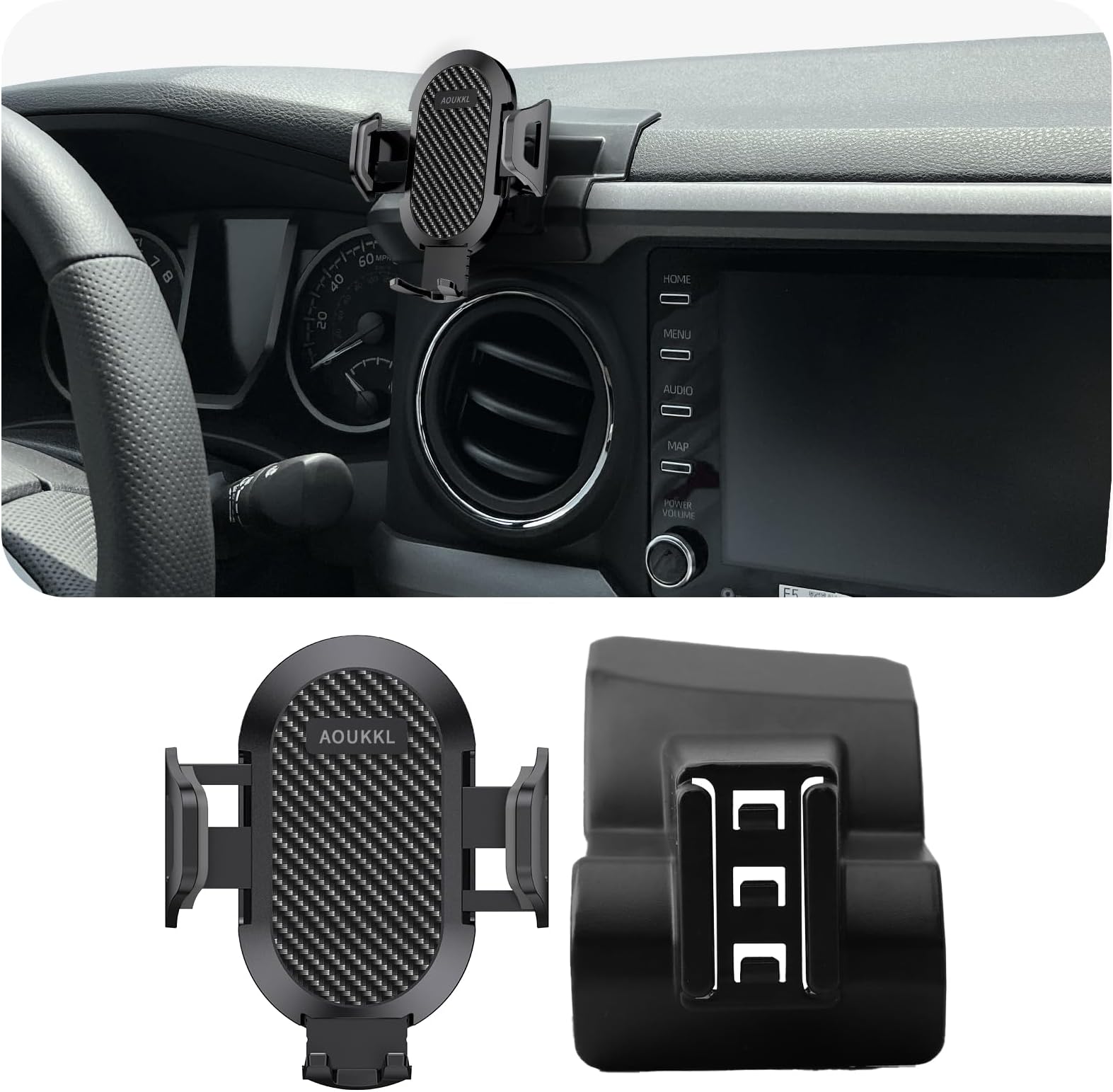 Amazon.com: AOUKKL Car Phone Holder Fits for Toyota Tacoma 2016-2023 ...