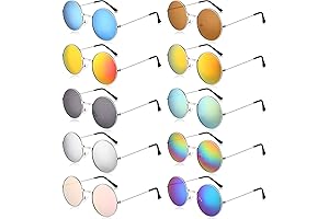 10 Pairs Vintage Round John Lennon Sunglasses Iconic Circular Colored Hippie Glasses