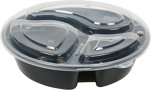 Miniatura 1 de 36 recipientes de preparación de comidas, tapas de plástico reutilizables, desechables, para almacenamiento de alimentos, almuerzo, 30 onzas, 3