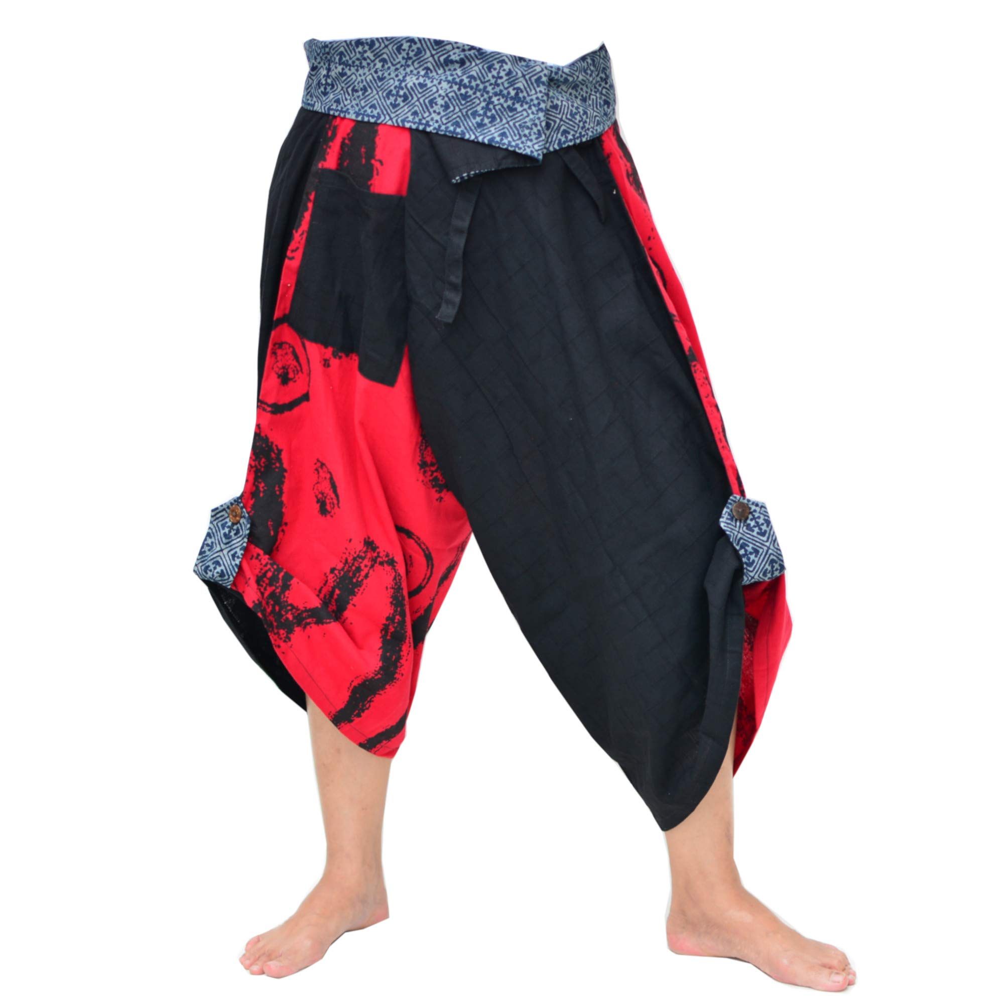 Yoga Ninja Harem Samurai Pants Women Men, Japanese Style wrap Trousers, one Size