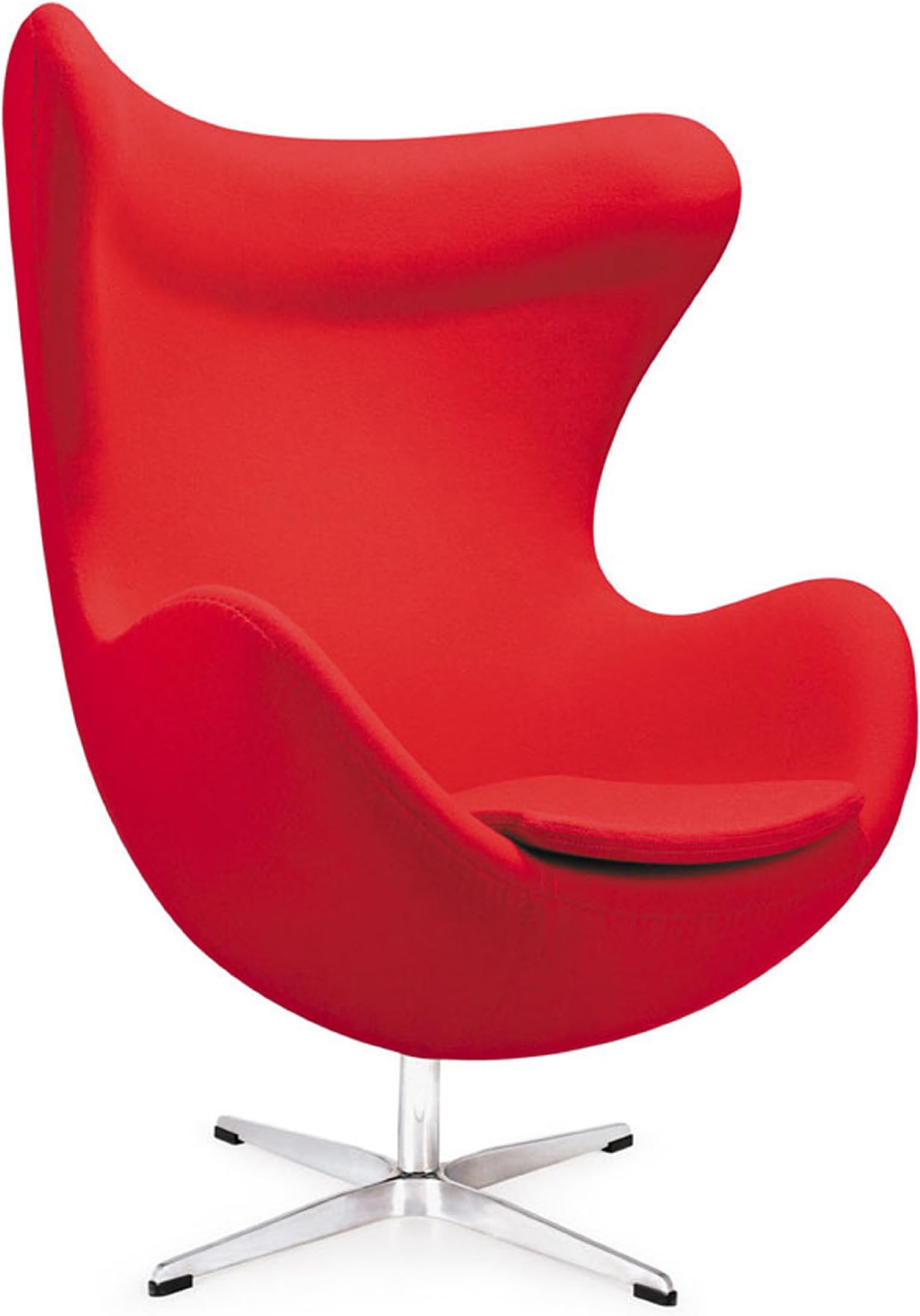 Pangea Home Mod Fabric Lounge Chair, Red