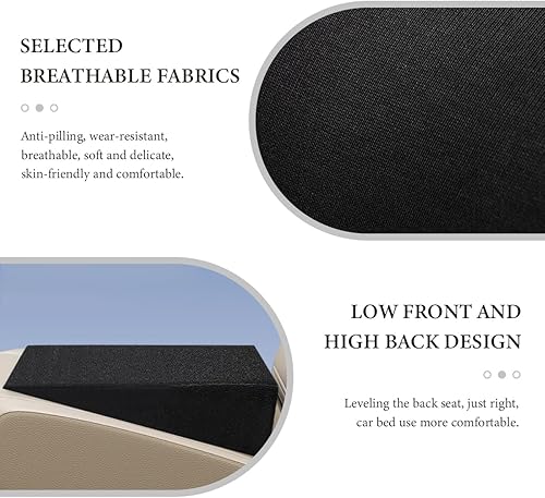 Miniatura 3 de Cojín de nivelación de cuña de asiento automático, cómodo cojín ergonómico de espuma para asiento de automóvil, diseño en ángulo, almohadilla de