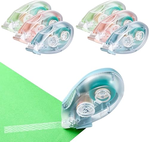Paquete de 6 rollos de cinta de doble cara para suministros de álbumes de recortes, cinta permanente de doble cara para manualidades, envoltura de
