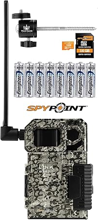 spypoint link micro lte cellular trail camera with batteries micro sd card and mount link micro lte v
