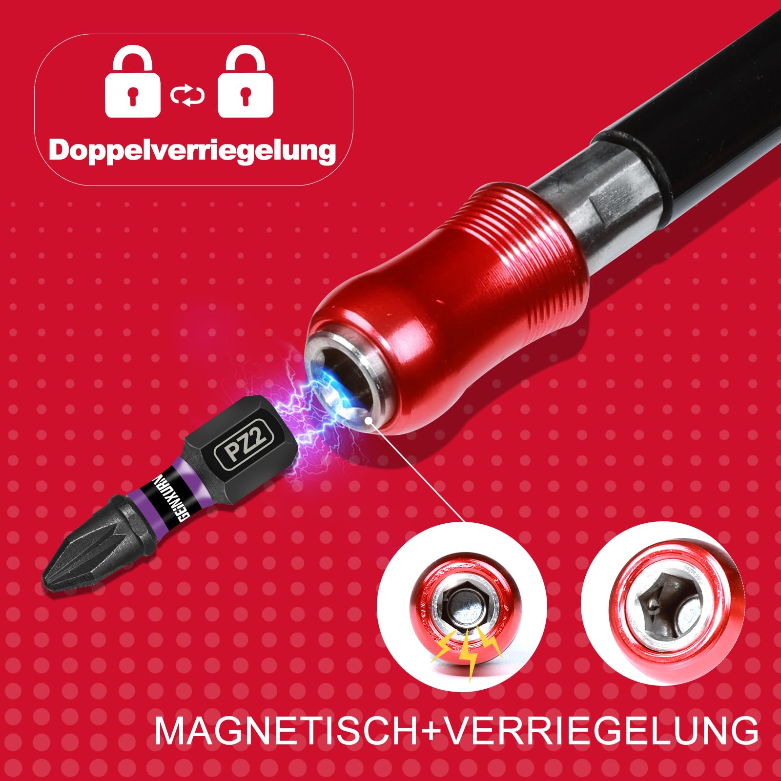 GRAPHITE Flexibler Bithalter 290 Mm – Für Präzises Arbeiten Auch An Schwer Zugänglichen Stellen