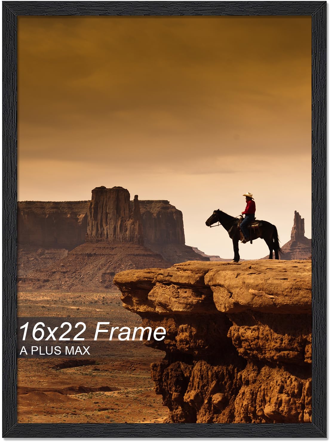 Amazon.com - A PLUS MAX 16x22 Picture Frame, Black Engineered Wood