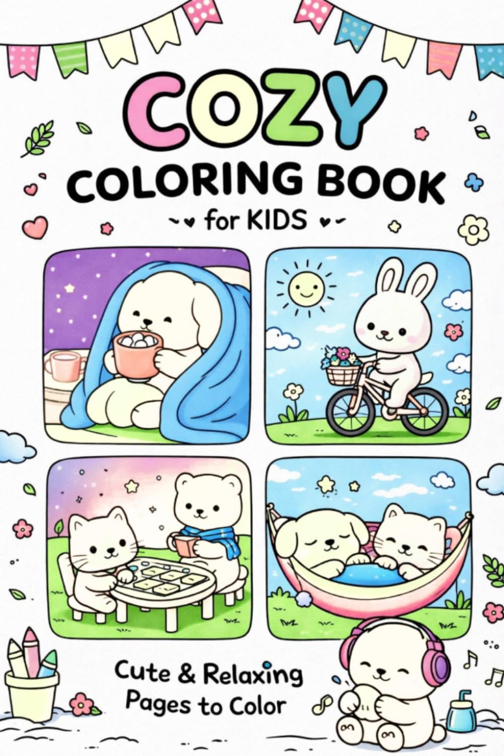 Cozy Coloring Book for Kids: Cute & Relaxing Pages to Color