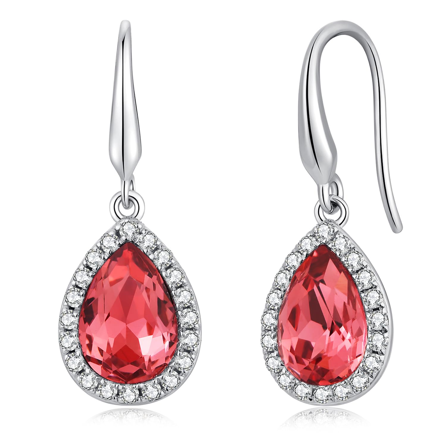 jiamiaoi Ohrringe Hängend Glitzer Weißgold platte Ohrringe Damen Hängend 925 Sterlingsilber Simulierter Diamant Ohrringe Damen Schmuck Modern Hängende Ohrringe
