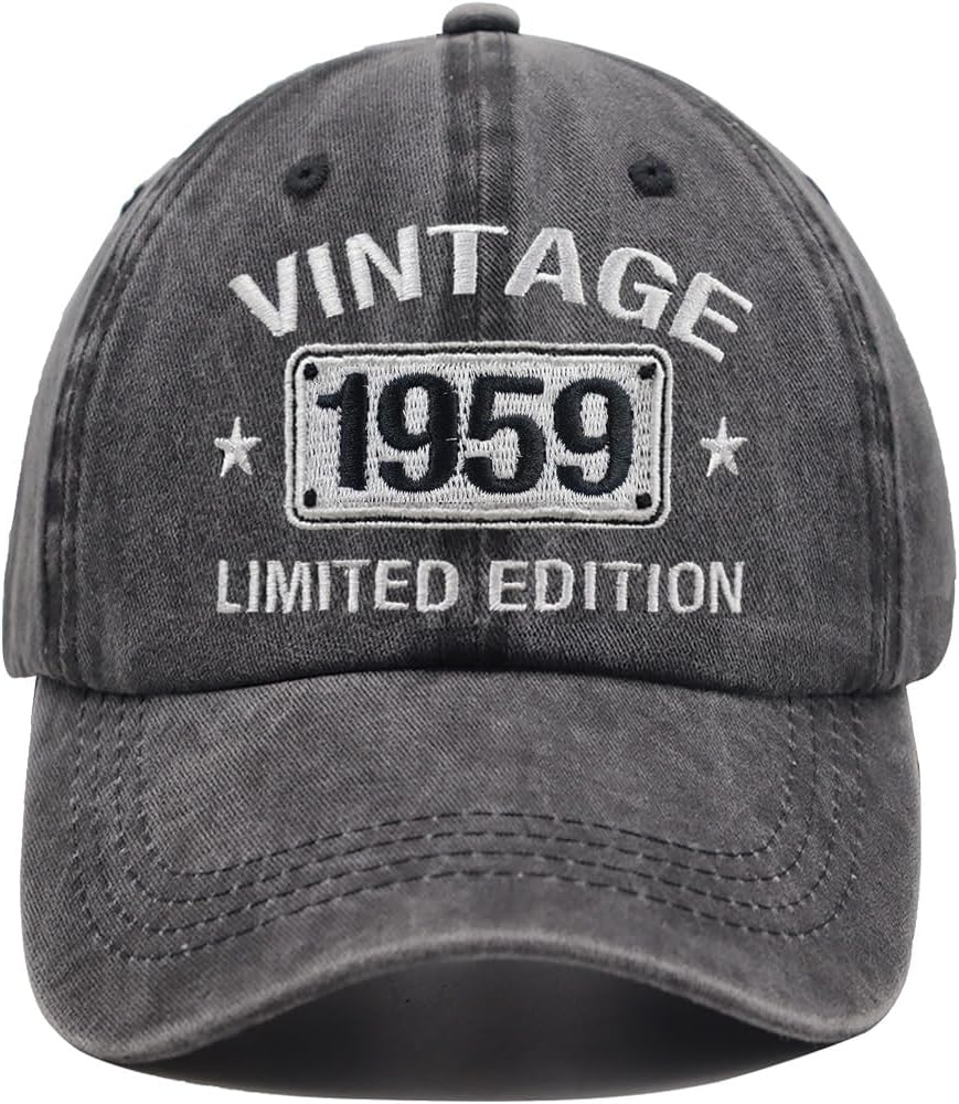Vintage 1964 1963 1962 1961 1960 1959 1958 1957 1956 1955 Limited Edition Adjustable Embroidered Baseball Cap