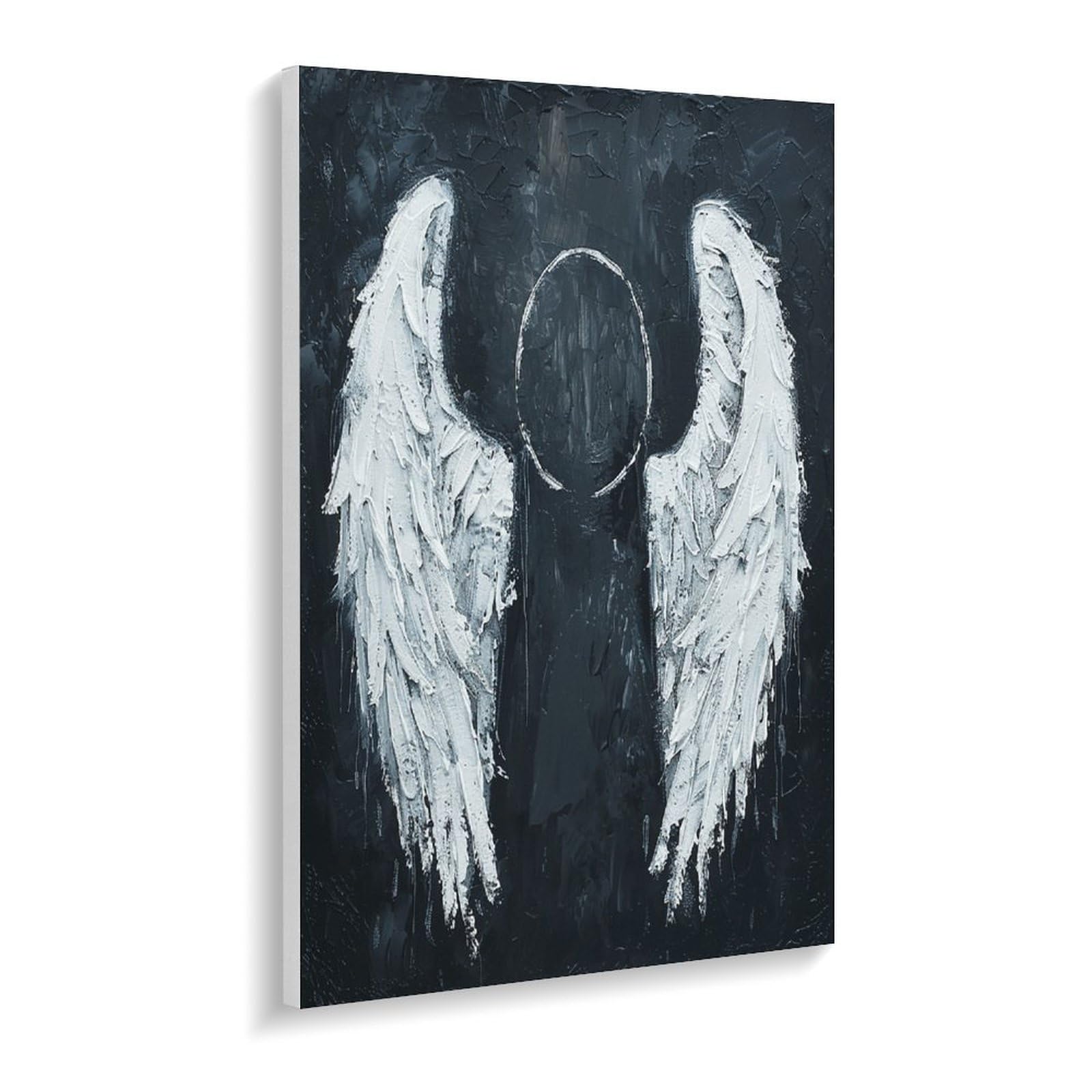 LPAGBCNU Malen nach Zahlen mit weißen Engelsflügeln für Erwachsene, Anfänger, Erwachsene, Malen-nach-Zahlen-Kits auf Leinwand, DIY-Acryl-Ölfarben, Gemälde mit Pinseln für Geschenk, Heimdekoration