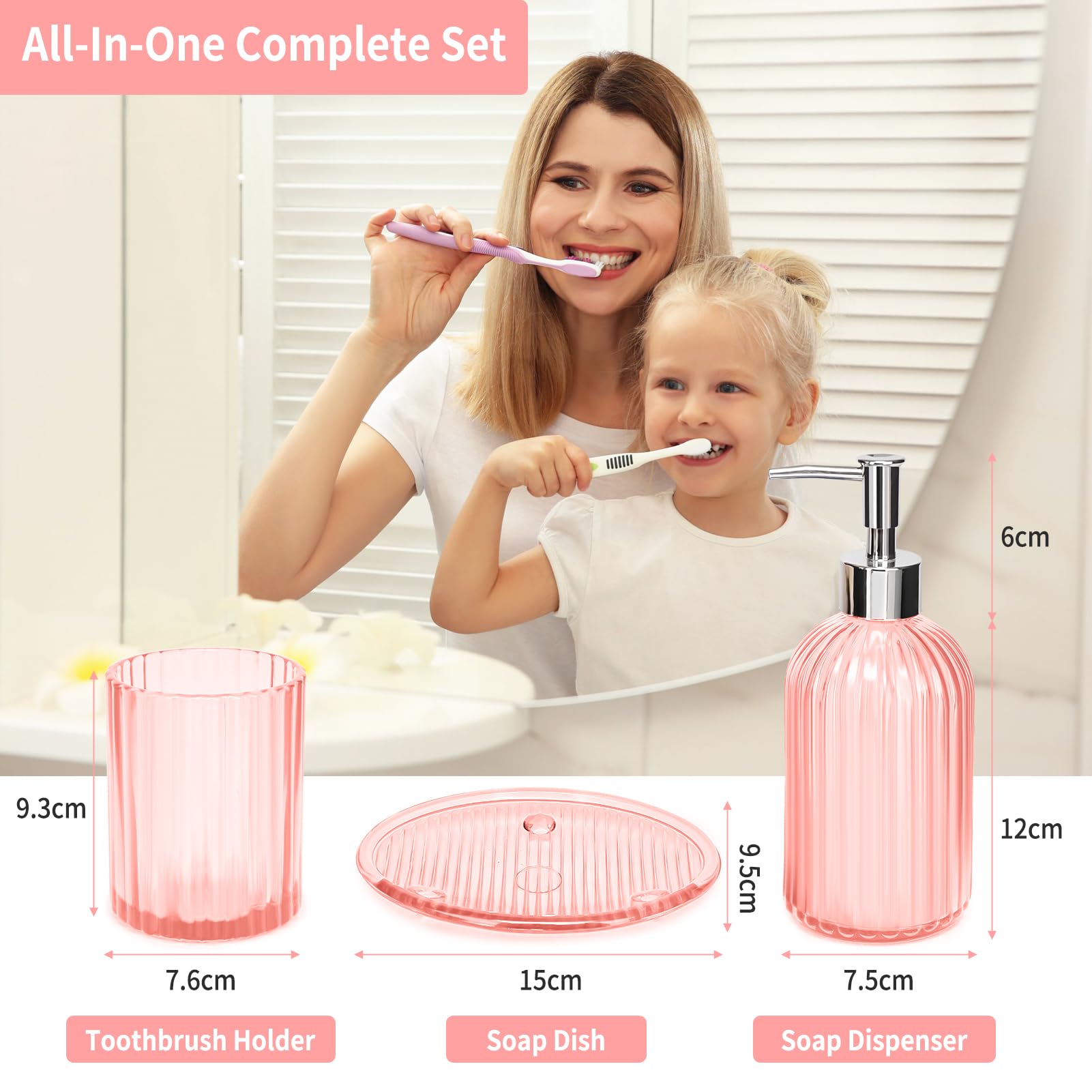ZCCZ - Set Di Accessori Per Il Bagno Con Dispenser Di Sapone - Foto 3