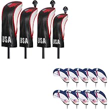 Golf Club Head Cover Set - Premium Wood Headcovers and Iron Covers, Fits All Standard Clubs, Reliable Protection with Stylish Design