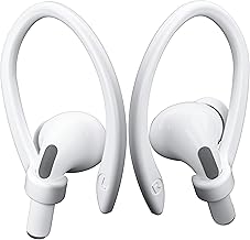 2 Pairs AirPods Ear Hooks for AirPods Pro 2, AirPods Pro, AirPods 4, 3, 2 & 1, Upgraded Anti Slip Sports Clip Hooks for AirPods 1, 2, 3, 4,Pro, Pro 2 – White