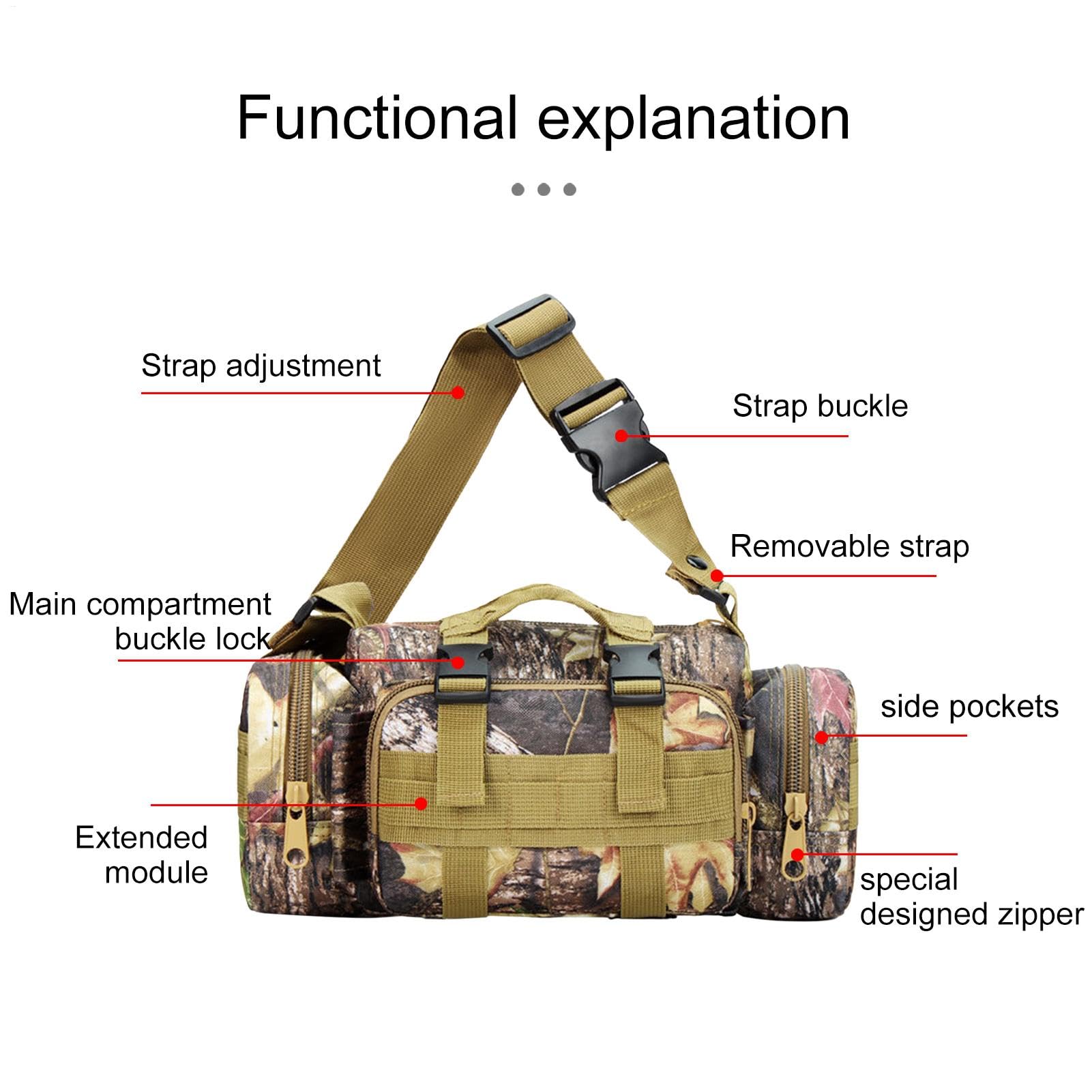 Treestand Borsa mimetica impermeabile da caccia con tasche multiple