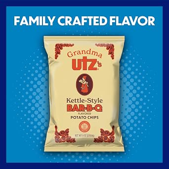 Utz Grandma Utz's Kettle-Style BBQ Potato Chips, 8 oz Bags (10 Count)