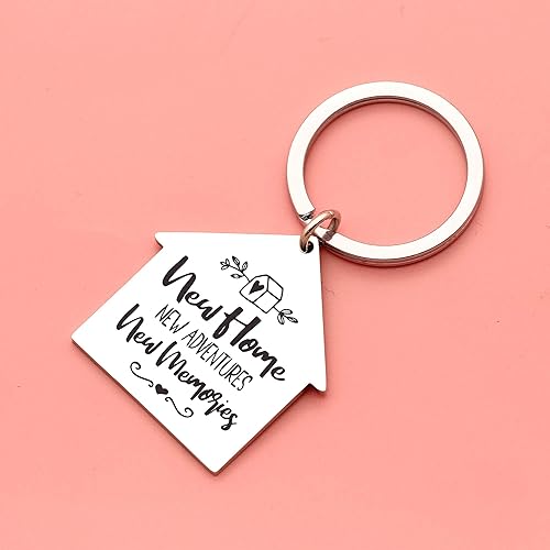 Miniatura 5 de Maxforever Llavero de regalo para el hogar, nuevo hogar, nuevas aventuras, nuevos recuerdos, llavero para el hogar para familiares y amigos