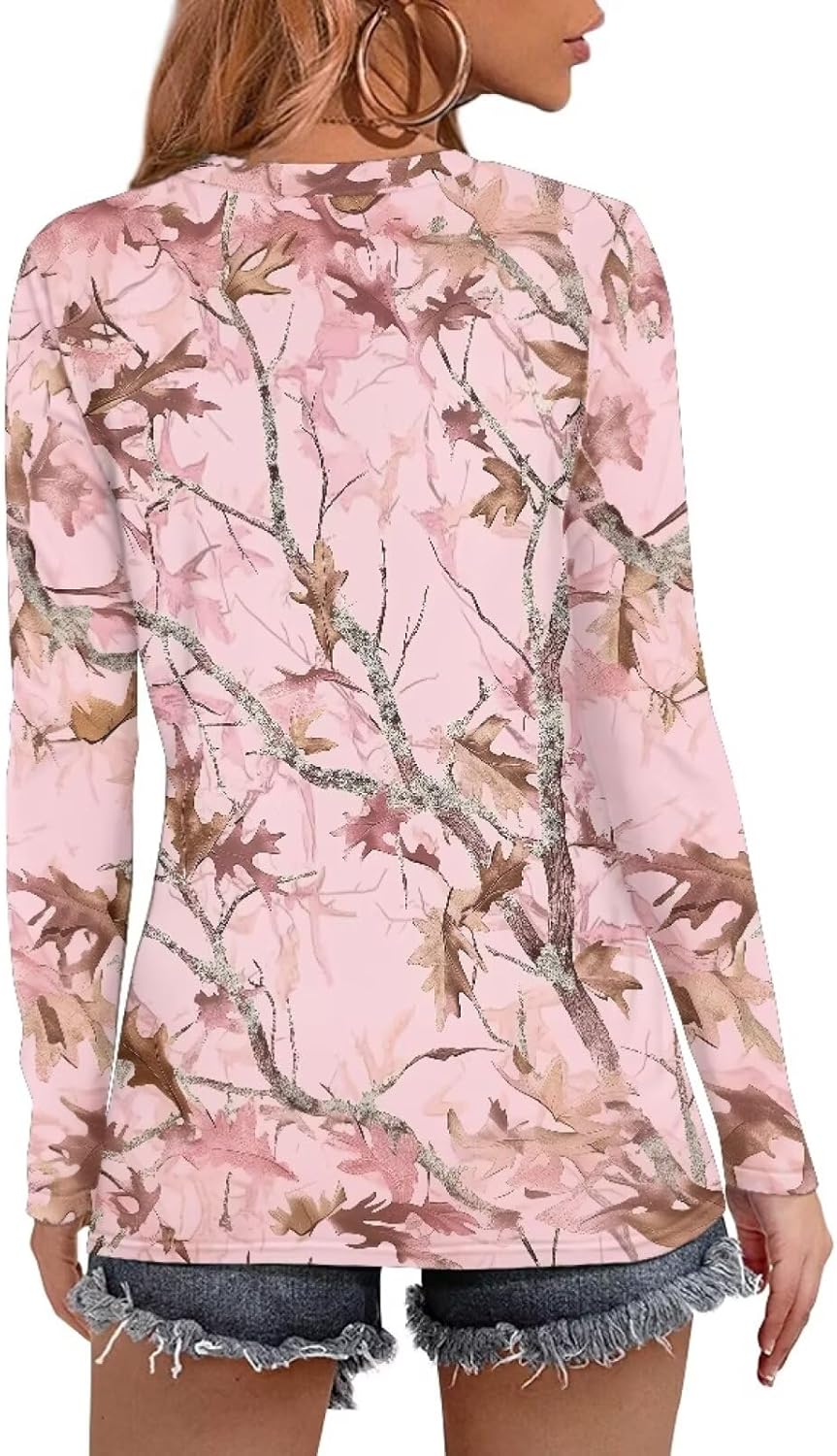 Maple Leaf Women Long Sleeve Shirts Pullover, Autumn Tops for Legging, Sweatshirts Crewneck Loose Fitting Tops