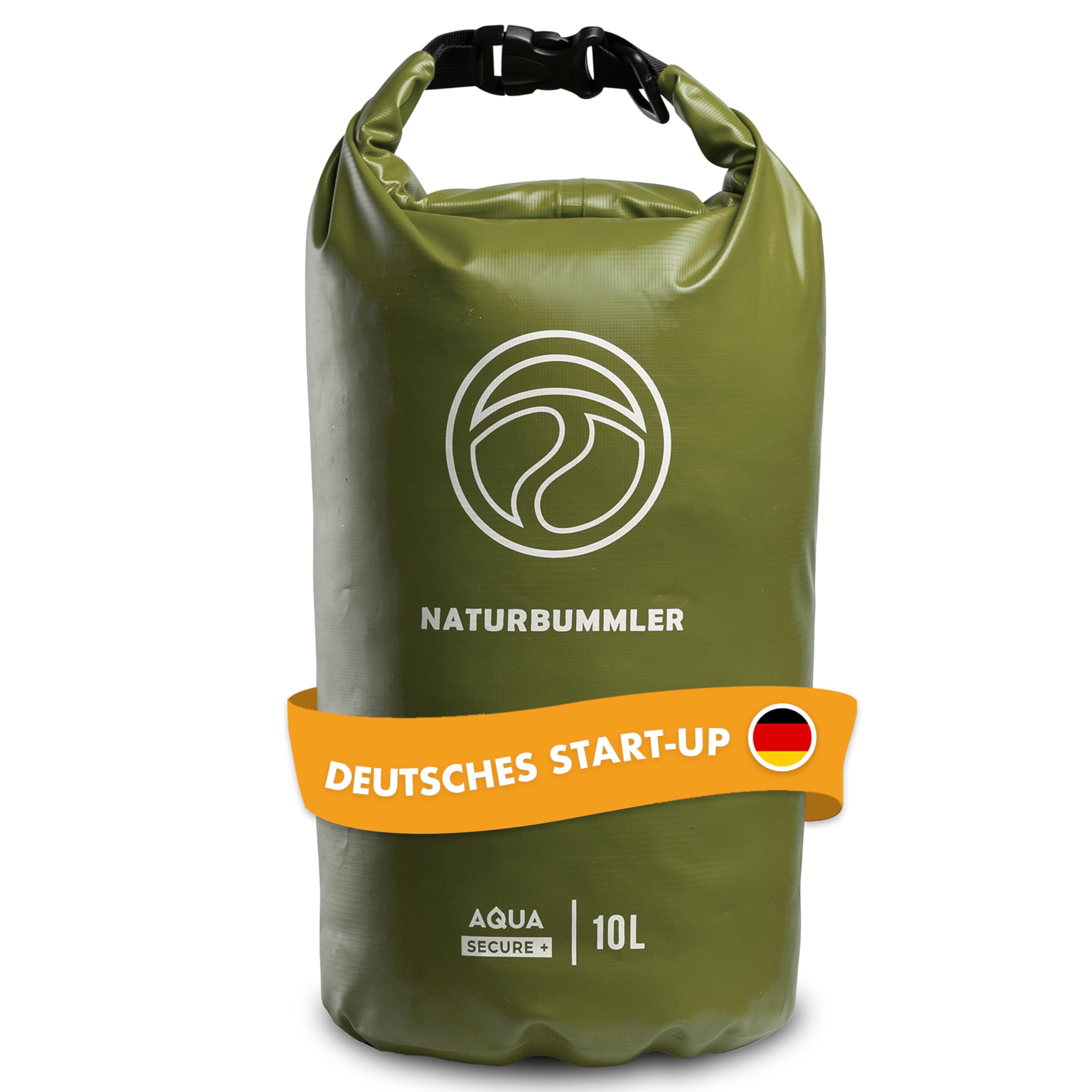 NATURBUMMLER ® Dry Bag - 10/20L [100% wasserdicht & mit Schultergurt] perfekt für Wassersport, Angeln, Campen, Surfen etc. - wasserdichter Beutel Drybag wasserdichte Tasche