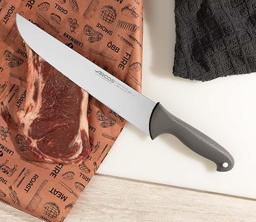 Miniatura 8 de Arcos Cuchillo de carnicero de acero inoxidable de nitrum de 12 pulgadas. Cuchillo de cocina profesional para cortar carne, pescado y verduras.