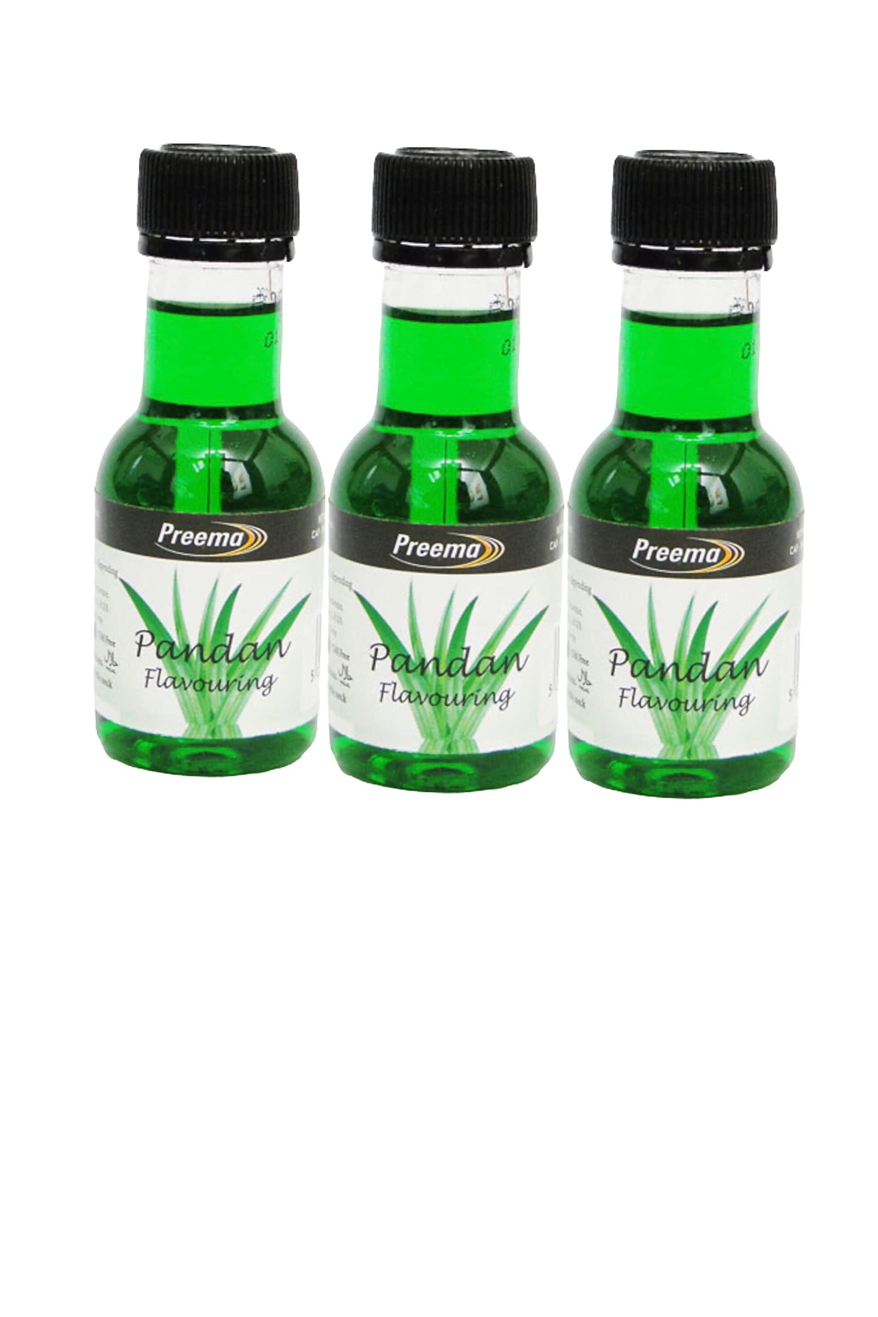 Preema Pandan Essence 3X28ml - Premium Pandan Flavouring for Baking, Cakes, Desserts,Floral Aroma, Convenient Alternative to Fresh Pandan Leaves