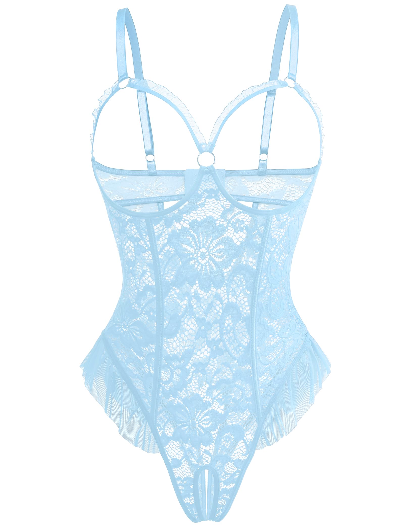 Avidlove Women One Piece Lingerie Sexy Lace Babydoll Mini Bodysuit