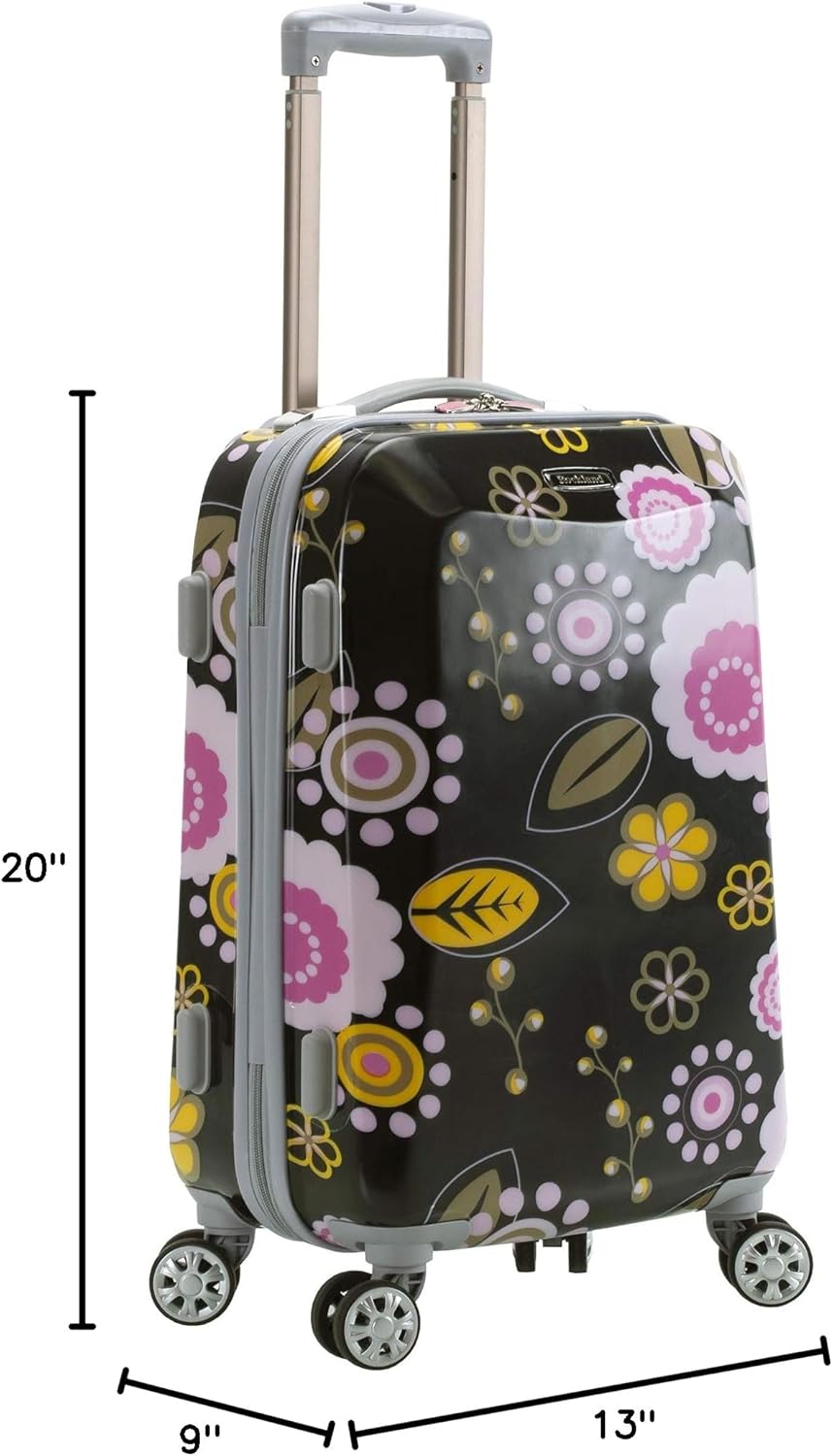 Rockland Vision Hardside Spinner Wheel Luggage, Pucci, Carry-On 20-Inch