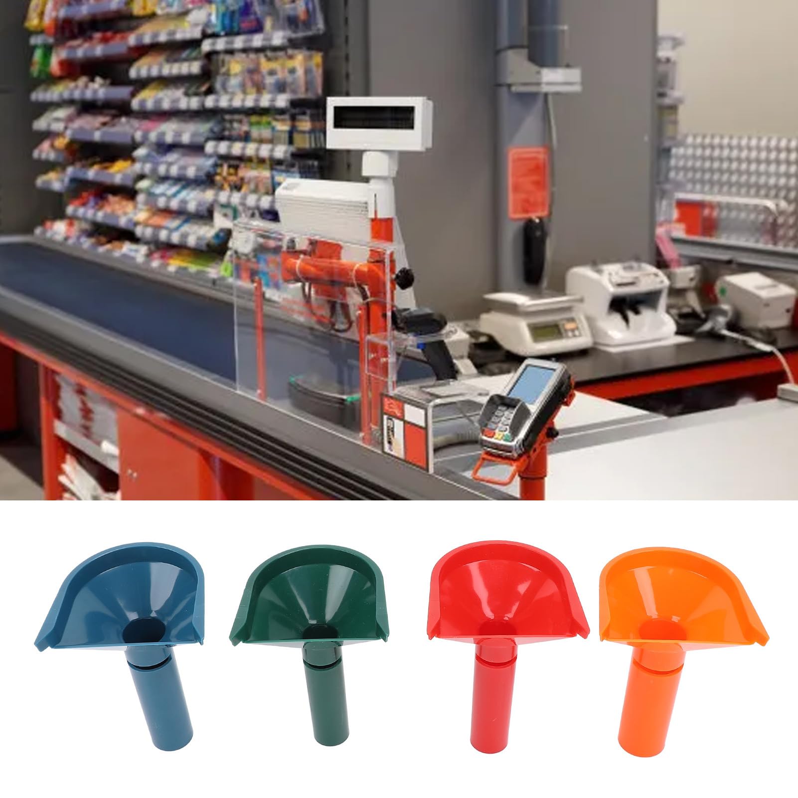 Tubo de clasificador de monedas de 4 piezas, envoltorios de rollos de centavo, 100 piezas de envoltura de monedas de rayas planas de rayas planas Multifuncionales Tubo de