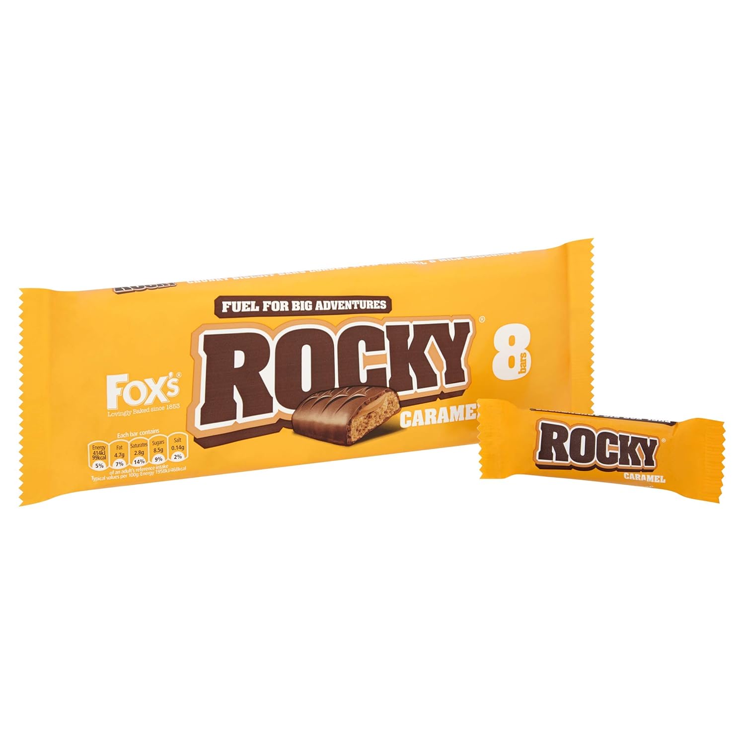 Fox's Rocky Caramel Biscuits 8 Pack 168G