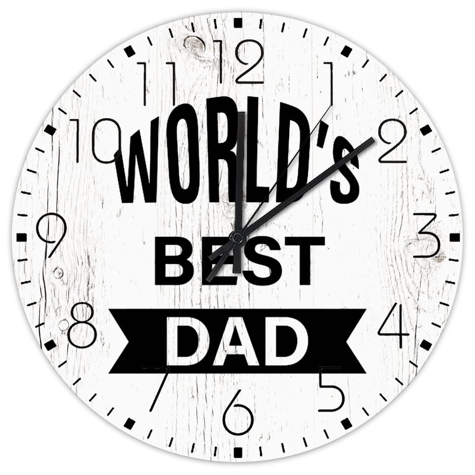 Horloge murale en bois silencieuse pour bureau et chambre d'enfant