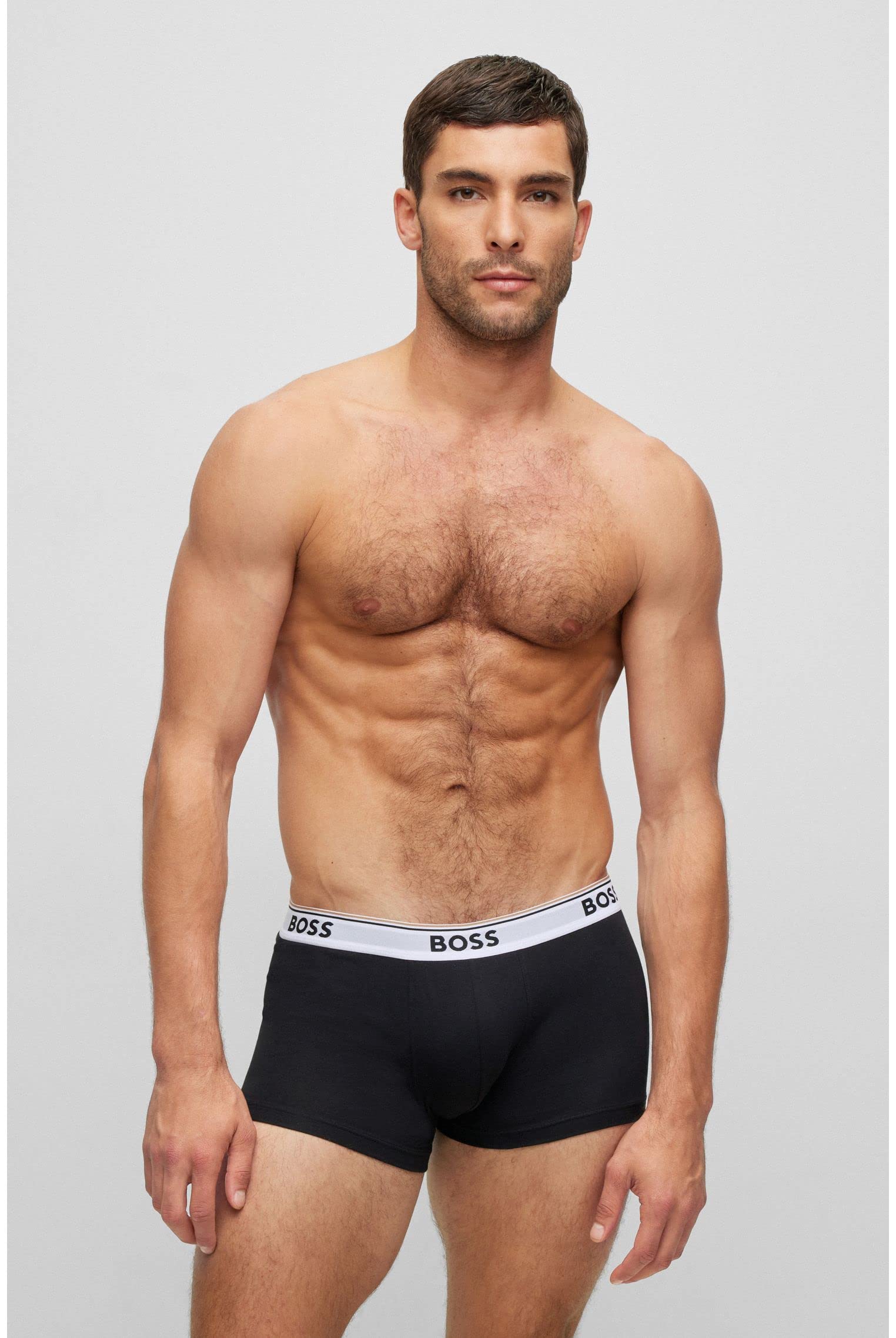 HUGO BOSS 3 Pack Men elástico de algodón Calzoncillos Boxer,