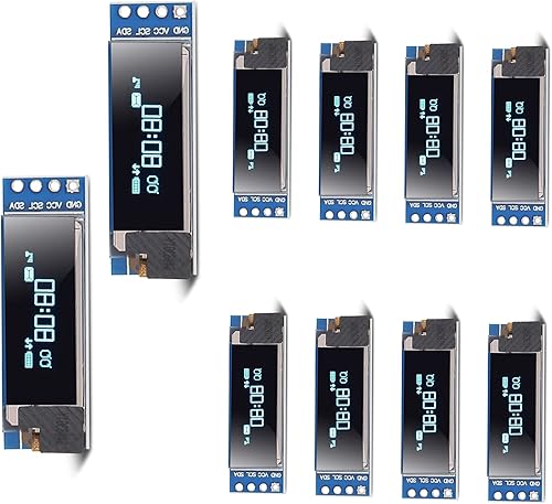 2 unids 0.91 OLED I2C módulo de pantalla IIC 0.91 pulgadas I2C SSD1306 LED DC módulo azul I2C LCD 128x32 controlador de pantalla compatible con OLED