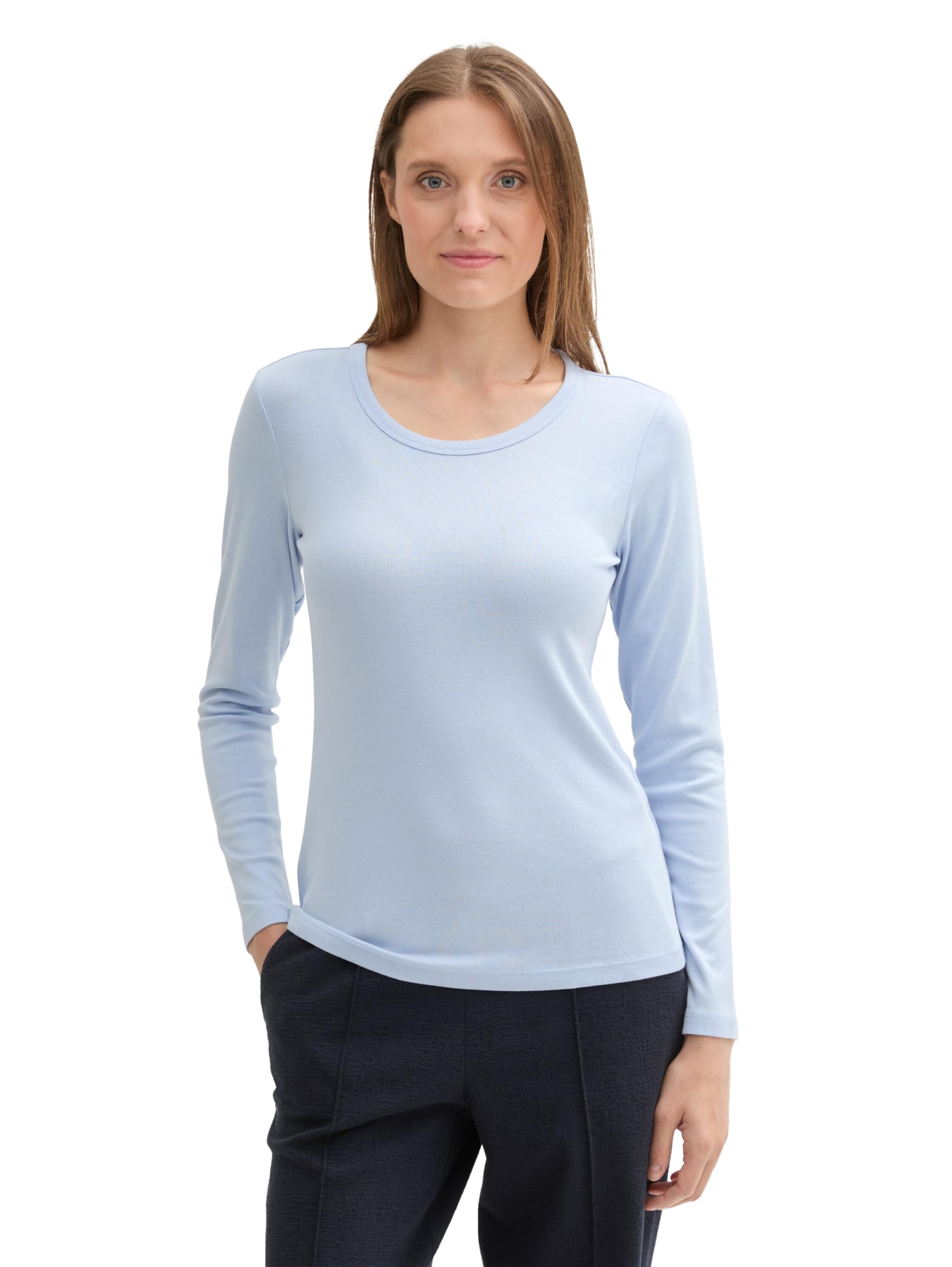 TOM TAILOR Damen 1044138 Basic Longsleeve