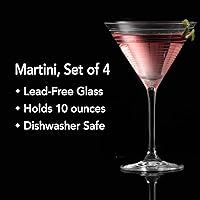 Vista 2 de Mikasa - Juego de 4 copas de martini de 10 onzas, de la colección Cheers