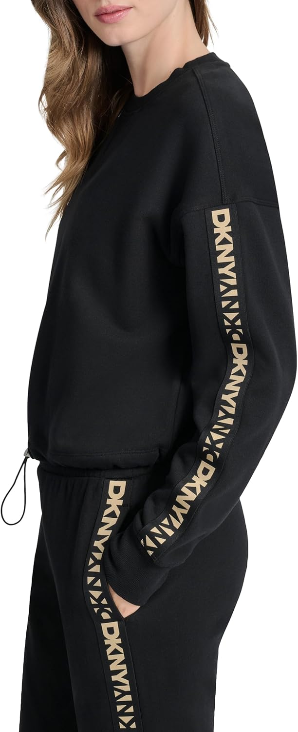 DKNY womens Fleece Pull Over Crewneck Sweatshirt - Image 3