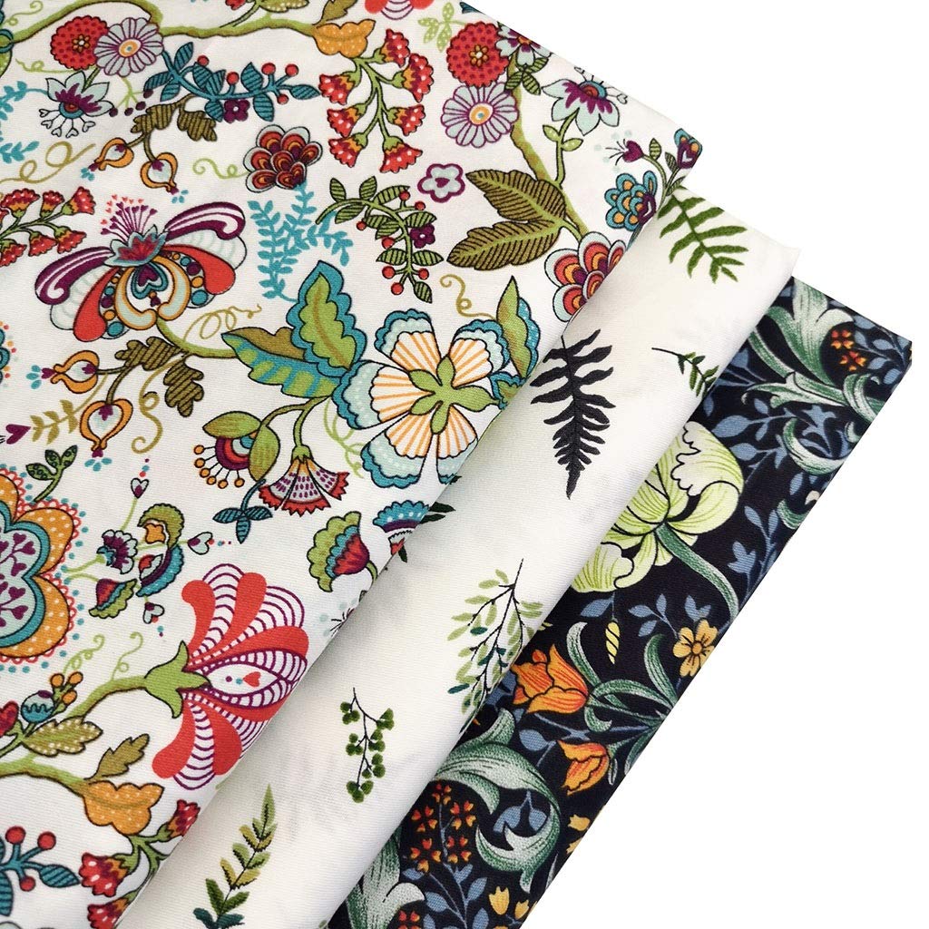 Bu 1pcs Giapponese Retro Fiori Stampato Twill di Cotone della Rappezzatura del Panno del Tessuto, Cucito Fai da Te Home Textile,Biancheria da Letto,Aprons- Venduti da Mezzo Metro/Metro