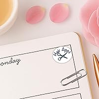 Vista 4 de Calcomanías para planificar citas para el cabello, 54 calcomanías de vinilo divertidas (1/2 pulgadas), día del salón, cuidado personal de belleza