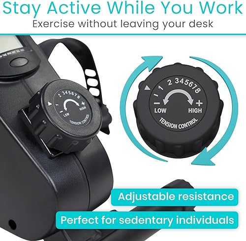 Miniatura 3 de Vive Bicicleta para debajo del escritorio, ejercitador de pedal magnético, bicicleta de ciclismo para interiores, estacionaria, pierna de brazo