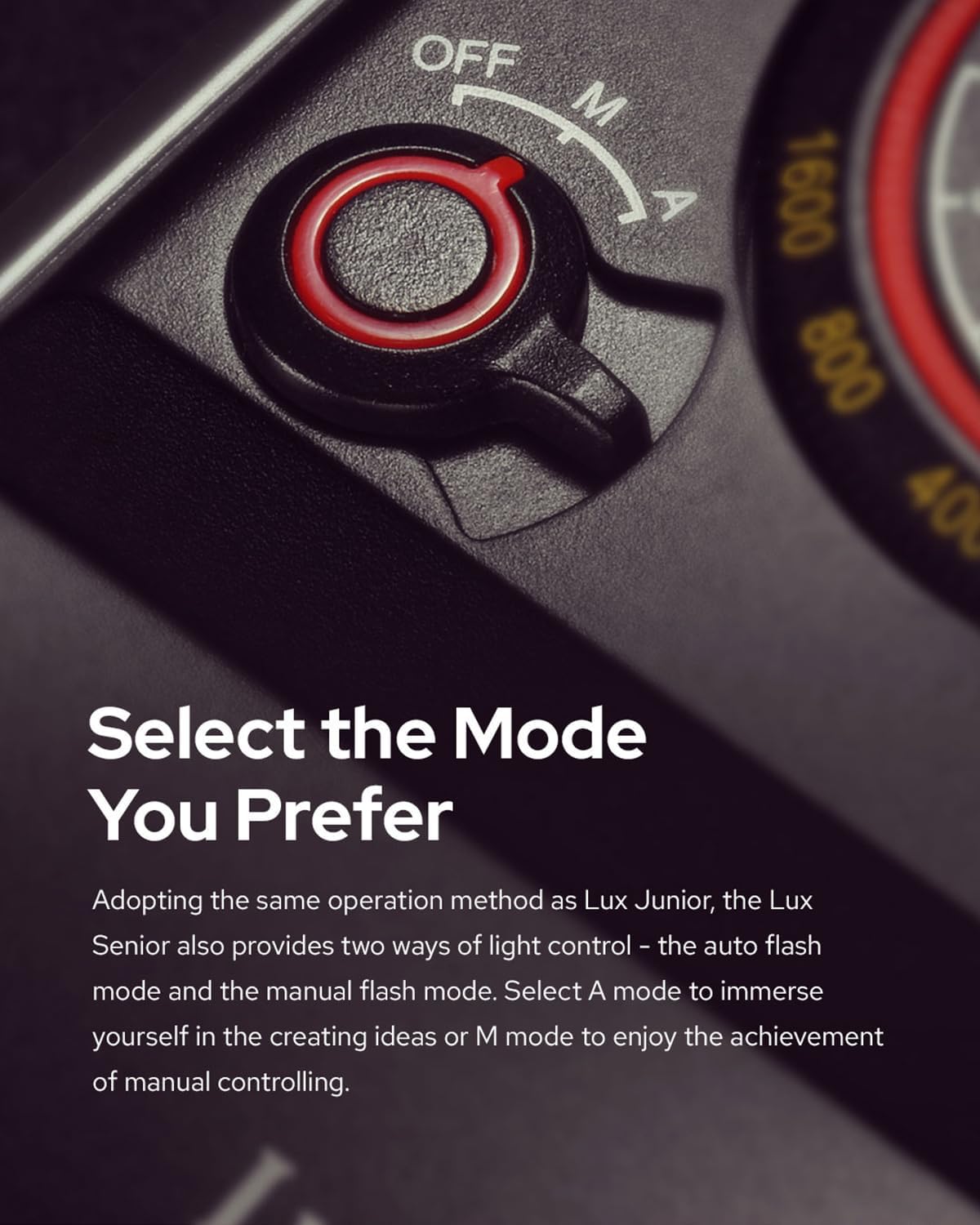 Godox Lux Senior Retro Camera Flash kit with Diffuser, GN14 1700mAh 6000K±200K CCT, Automatic & Manual Modes 1/1-1/64 Flash Power, 28mm Focal Length Foldable for Canon Sony Nikon Fuji Olympus Cameras