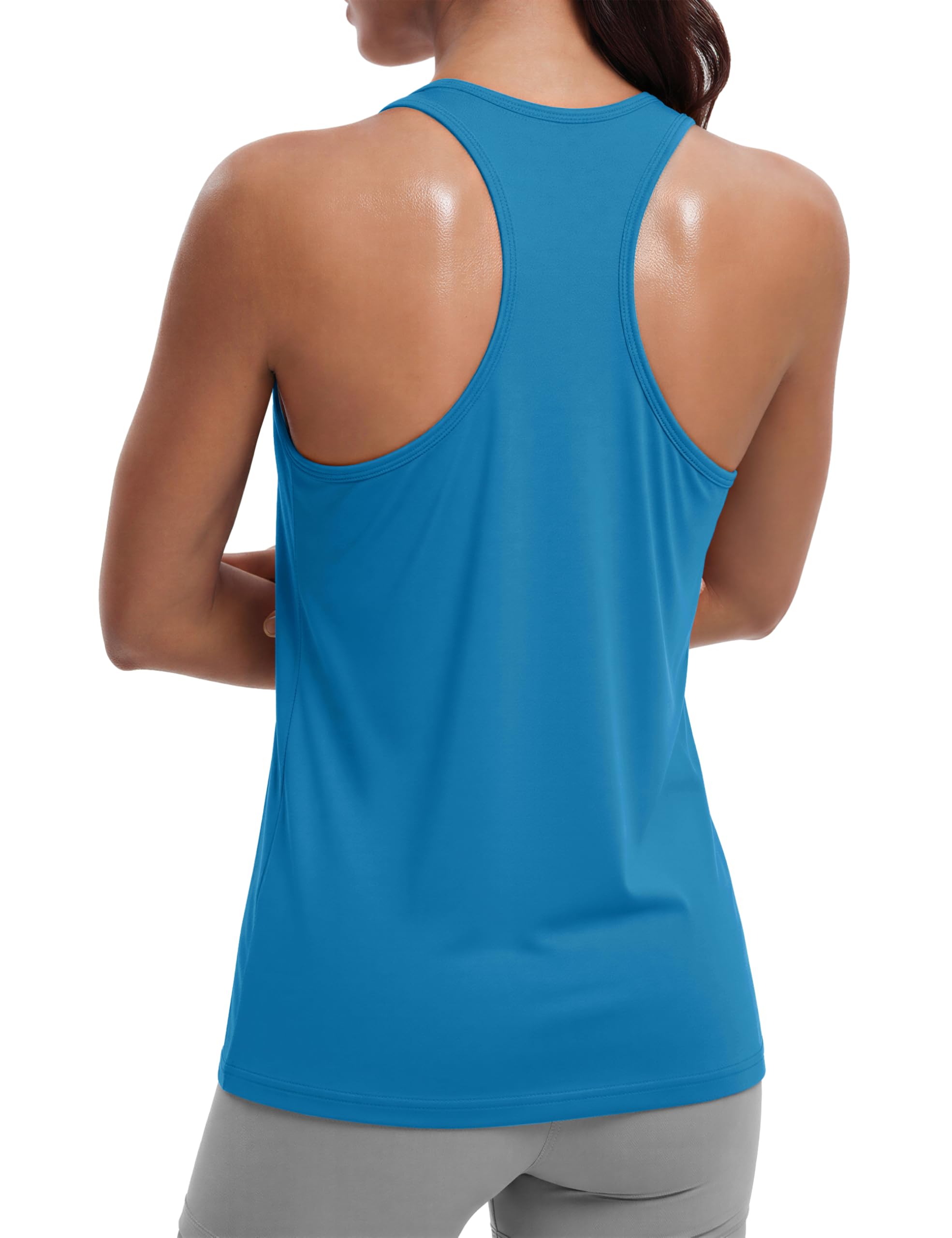 MAGCOMSEN Women's Workout Tank Tops Racerback Sleeveless Yoga Shirts Sun Protection UPF 80+ Gym Running Top — view 15