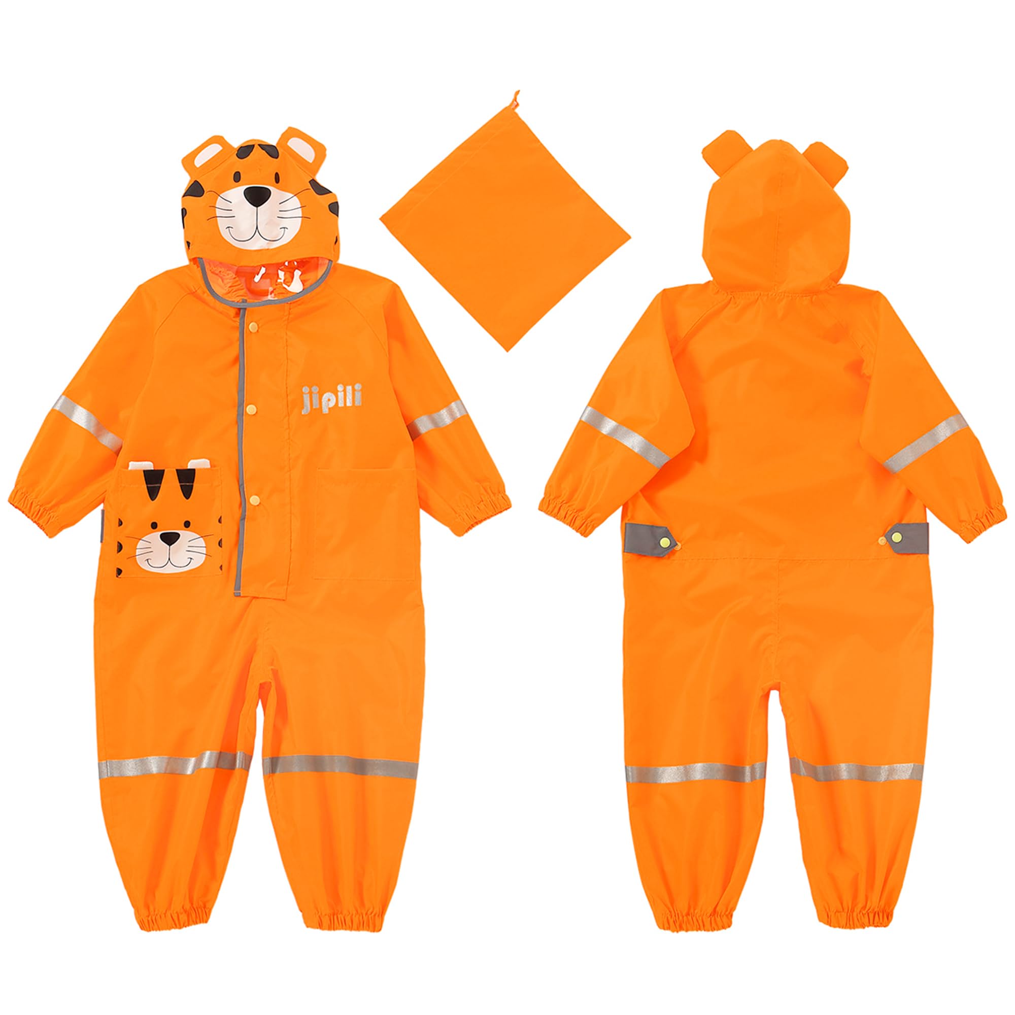 Fewlby Chubasquero Impermeable, Niños Niñas Poncho de Lluvia Ligero Abrigos de Lluvia Chaqueta Impermeable Mono Impermeable con Capucha Traje de Lluvia 1-10 Años