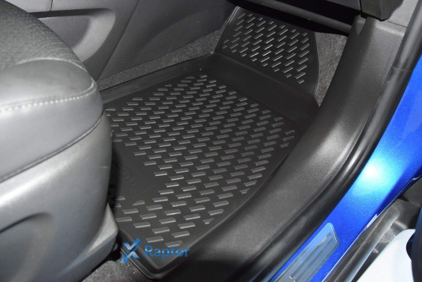 J&J AUTOMOTIVE 3D Gummimatten und Kofferraumwanne Set passend für Opel Mokka/Mokka X/Trax 2012-2020, TPE Fußmatten Allwetter Passform rutschfest Geruchsneutral Schwarz