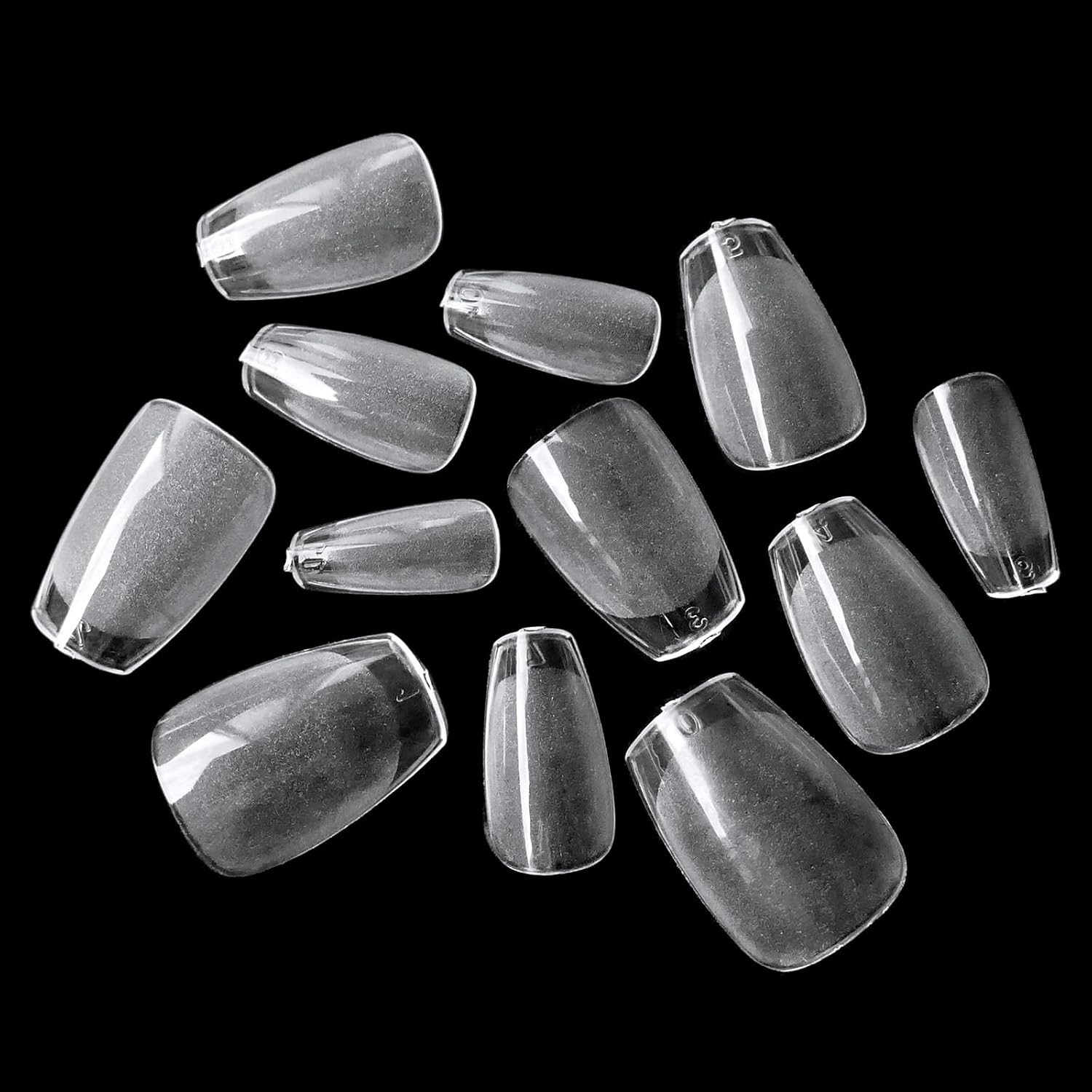 LoveOurHome 600pc Extra Short Coffin Fake Nail Soft Gel Nail Tips Clear Press on Nails Short Full Cover Clear False Nails XS Artificial Fingernails for Women Girls Kids Acrylic Nail Extension
