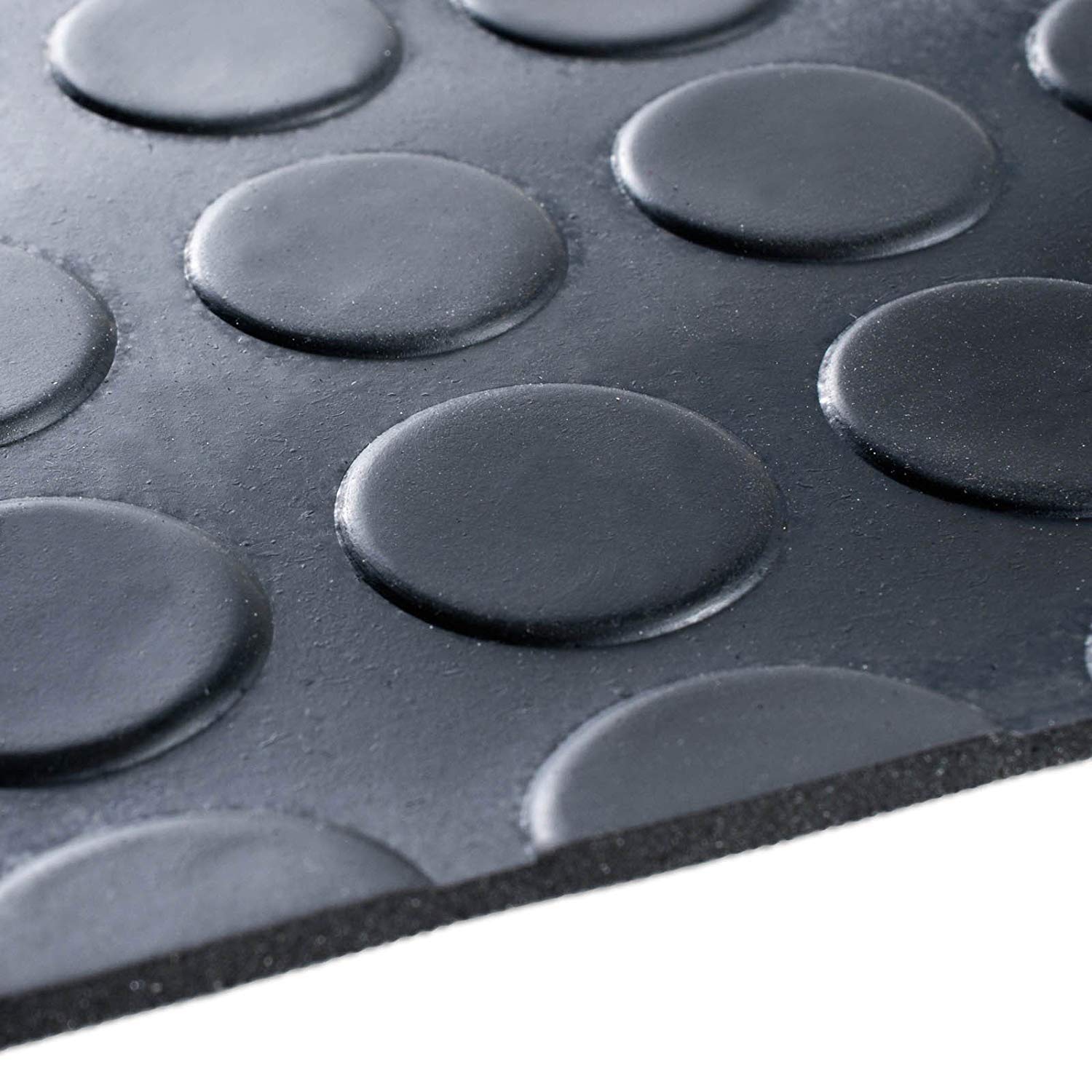 Floordirekt Tappetino in gomma – Piastra in gomma antiscivolo - Adatto come tappetino per garage o tappetino da lavoro (1,5 x 3 m, piedini piatti, spessore: 3 mm)