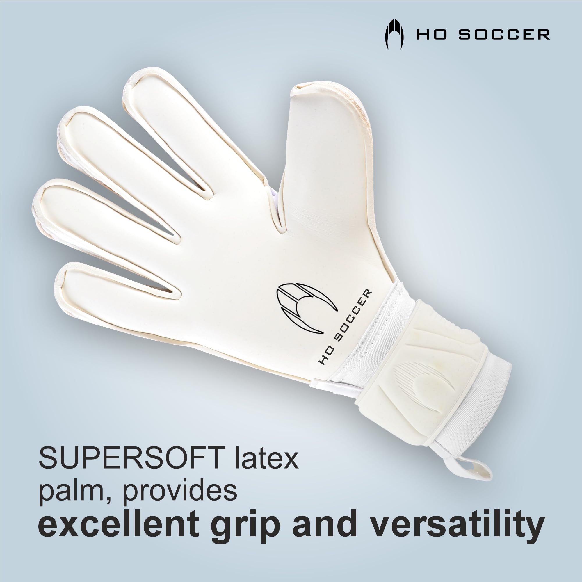 Guantes de Portero HO Soccer SPIRITO White Protek Flat Blanco