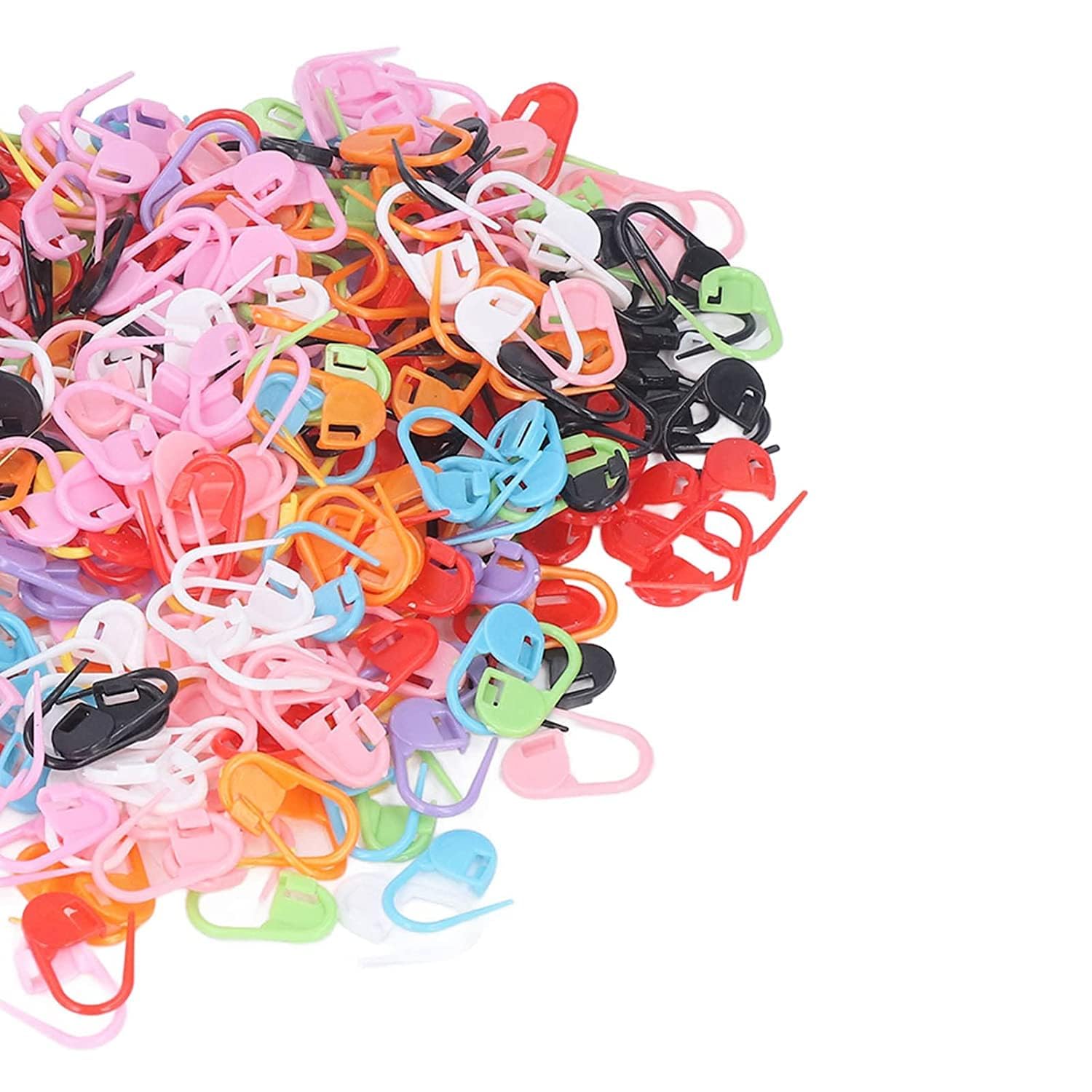 RKPM HOMES Knitting Markers I Durable Plastic Colorful Locking Crochet Clips I Multi-Purpose Flexible & Practical Stitch Marker I Needle Clip for Knitting Sewing Stitching Weaving DIY Craft – 50 Pcs 2