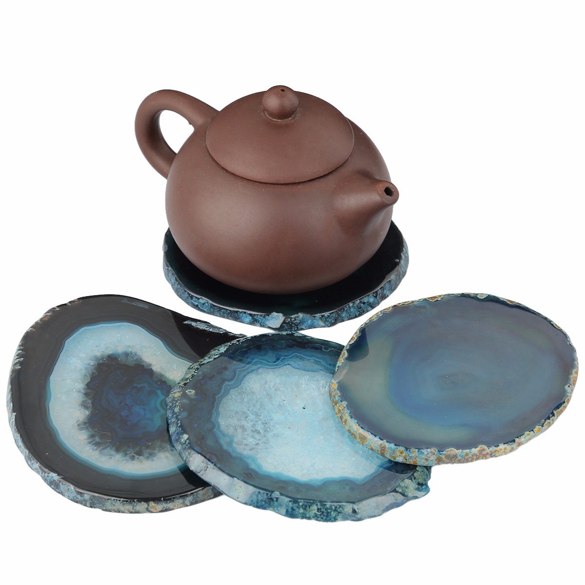 Amazon.com: rockcloud 瑪瑙片Geode Stones,卡片,不規則家居裝飾治療