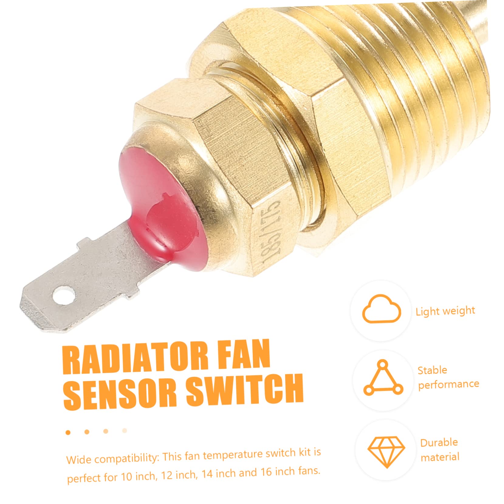 ULTECHNOVO 5piezas Sensor De Control De Para Ventilador De Radiador De Automóvil Compatible Ventiladores De Reemplazo De Resistencia Del Motor De Soplador Alta Durabilidad y Práctica